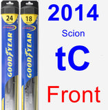 Front Wiper Blade Pack for 2014 Scion tC - Hybrid