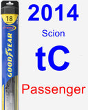 Passenger Wiper Blade for 2014 Scion tC - Hybrid