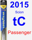 Passenger Wiper Blade for 2015 Scion tC - Hybrid