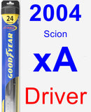 Driver Wiper Blade for 2004 Scion xA - Hybrid