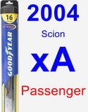 Passenger Wiper Blade for 2004 Scion xA - Hybrid