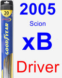 Driver Wiper Blade for 2005 Scion xB - Hybrid