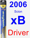 Driver Wiper Blade for 2006 Scion xB - Hybrid