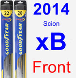 Front Wiper Blade Pack for 2014 Scion xB - Hybrid