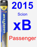 Passenger Wiper Blade for 2015 Scion xB - Hybrid