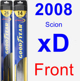 Front Wiper Blade Pack for 2008 Scion xD - Hybrid