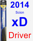 Driver Wiper Blade for 2014 Scion xD - Hybrid