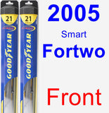 Front Wiper Blade Pack for 2005 Smart Fortwo - Hybrid