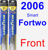 Front Wiper Blade Pack for 2006 Smart Fortwo - Hybrid