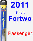 Passenger Wiper Blade for 2011 Smart Fortwo - Hybrid