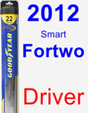 Driver Wiper Blade for 2012 Smart Fortwo - Hybrid