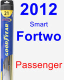 Passenger Wiper Blade for 2012 Smart Fortwo - Hybrid