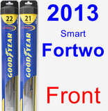 Front Wiper Blade Pack for 2013 Smart Fortwo - Hybrid