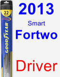 Driver Wiper Blade for 2013 Smart Fortwo - Hybrid