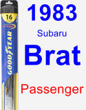 Passenger Wiper Blade for 1983 Subaru Brat - Hybrid