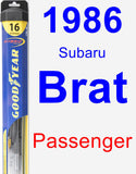 Passenger Wiper Blade for 1986 Subaru Brat - Hybrid