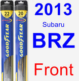 Front Wiper Blade Pack for 2013 Subaru BRZ - Hybrid