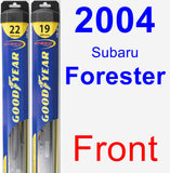 Front Wiper Blade Pack for 2004 Subaru Forester - Hybrid