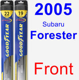 Front Wiper Blade Pack for 2005 Subaru Forester - Hybrid