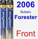 Front Wiper Blade Pack for 2006 Subaru Forester - Hybrid