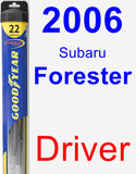 Driver Wiper Blade for 2006 Subaru Forester - Hybrid