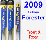 Front & Rear Wiper Blade Pack for 2009 Subaru Forester - Hybrid