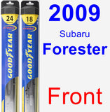Front Wiper Blade Pack for 2009 Subaru Forester - Hybrid