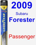 Passenger Wiper Blade for 2009 Subaru Forester - Hybrid
