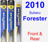 Front & Rear Wiper Blade Pack for 2010 Subaru Forester - Hybrid