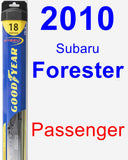 Passenger Wiper Blade for 2010 Subaru Forester - Hybrid