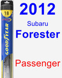 Passenger Wiper Blade for 2012 Subaru Forester - Hybrid