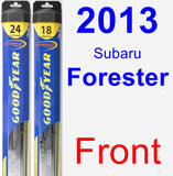 Front Wiper Blade Pack for 2013 Subaru Forester - Hybrid