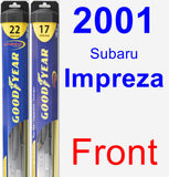 Front Wiper Blade Pack for 2001 Subaru Impreza - Hybrid