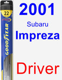 Driver Wiper Blade for 2001 Subaru Impreza - Hybrid