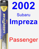 Passenger Wiper Blade for 2002 Subaru Impreza - Hybrid