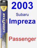 Passenger Wiper Blade for 2003 Subaru Impreza - Hybrid