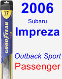 Passenger Wiper Blade for 2006 Subaru Impreza - Hybrid