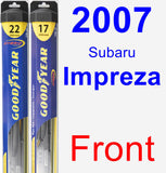 Front Wiper Blade Pack for 2007 Subaru Impreza - Hybrid