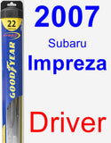 Driver Wiper Blade for 2007 Subaru Impreza - Hybrid