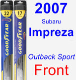 Front Wiper Blade Pack for 2007 Subaru Impreza - Hybrid