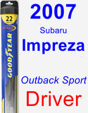 Driver Wiper Blade for 2007 Subaru Impreza - Hybrid