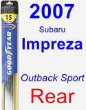 Rear Wiper Blade for 2007 Subaru Impreza - Hybrid