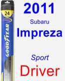 Driver Wiper Blade for 2011 Subaru Impreza - Hybrid