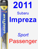Passenger Wiper Blade for 2011 Subaru Impreza - Hybrid