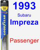 Passenger Wiper Blade for 1993 Subaru Impreza - Hybrid