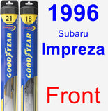 Front Wiper Blade Pack for 1996 Subaru Impreza - Hybrid