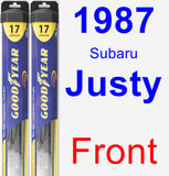 Front Wiper Blade Pack for 1987 Subaru Justy - Hybrid