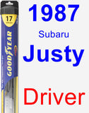 Driver Wiper Blade for 1987 Subaru Justy - Hybrid