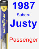 Passenger Wiper Blade for 1987 Subaru Justy - Hybrid