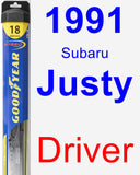 Driver Wiper Blade for 1991 Subaru Justy - Hybrid